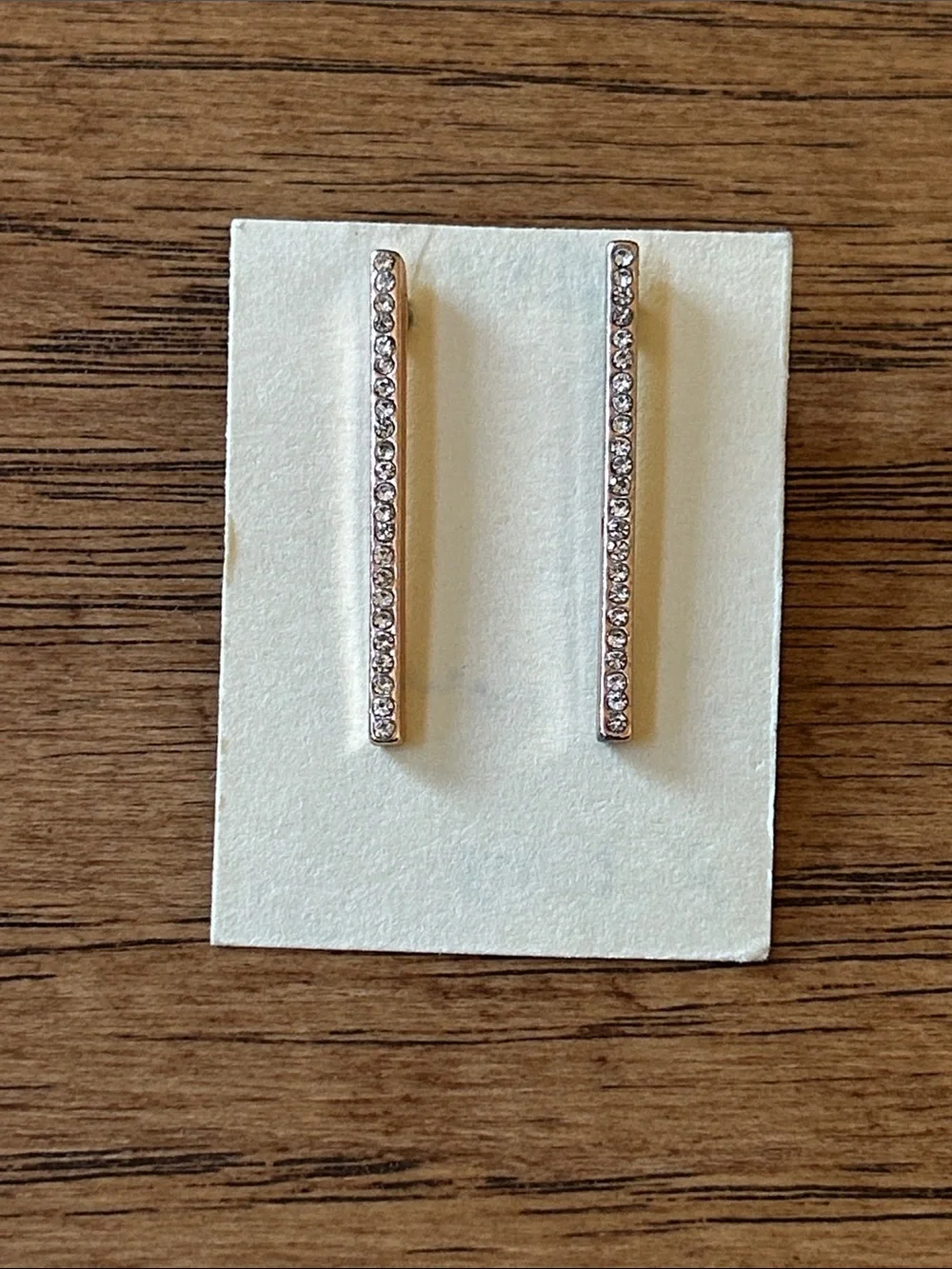 Rose Gold Bar Drop Earrings